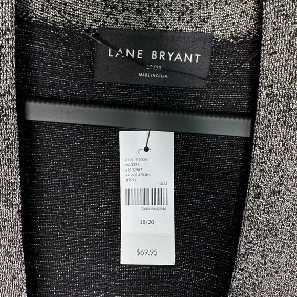 NWT Lane Bryant Classic Long Sleeve Tie Front Cardigan in Metallic Gold- Sz18/20 - Picture 7 of 8